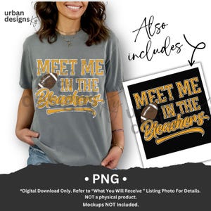 Meet Me In The Bleachers Vintage Retro PNG Football Bundle Trendy DTF digital high resolution Trending Football PNG shirt design best seller