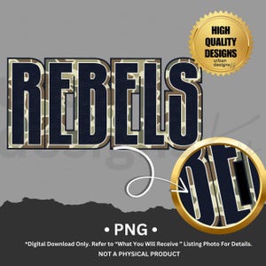 Rebels Camo Vintage Old School Duck Retro PNG, Navy and Camo Rebels Trending Digital Design Instant Download, preppy camo vintage Rebels