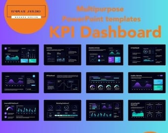 KPI-presentatiesjablonen met visuele figuren die impact hebben op uw publiek