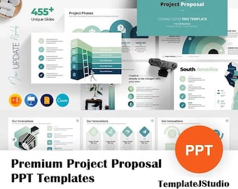 455 Unique Project Proposal Presentation Templates 60 color themes 4000 unique icons