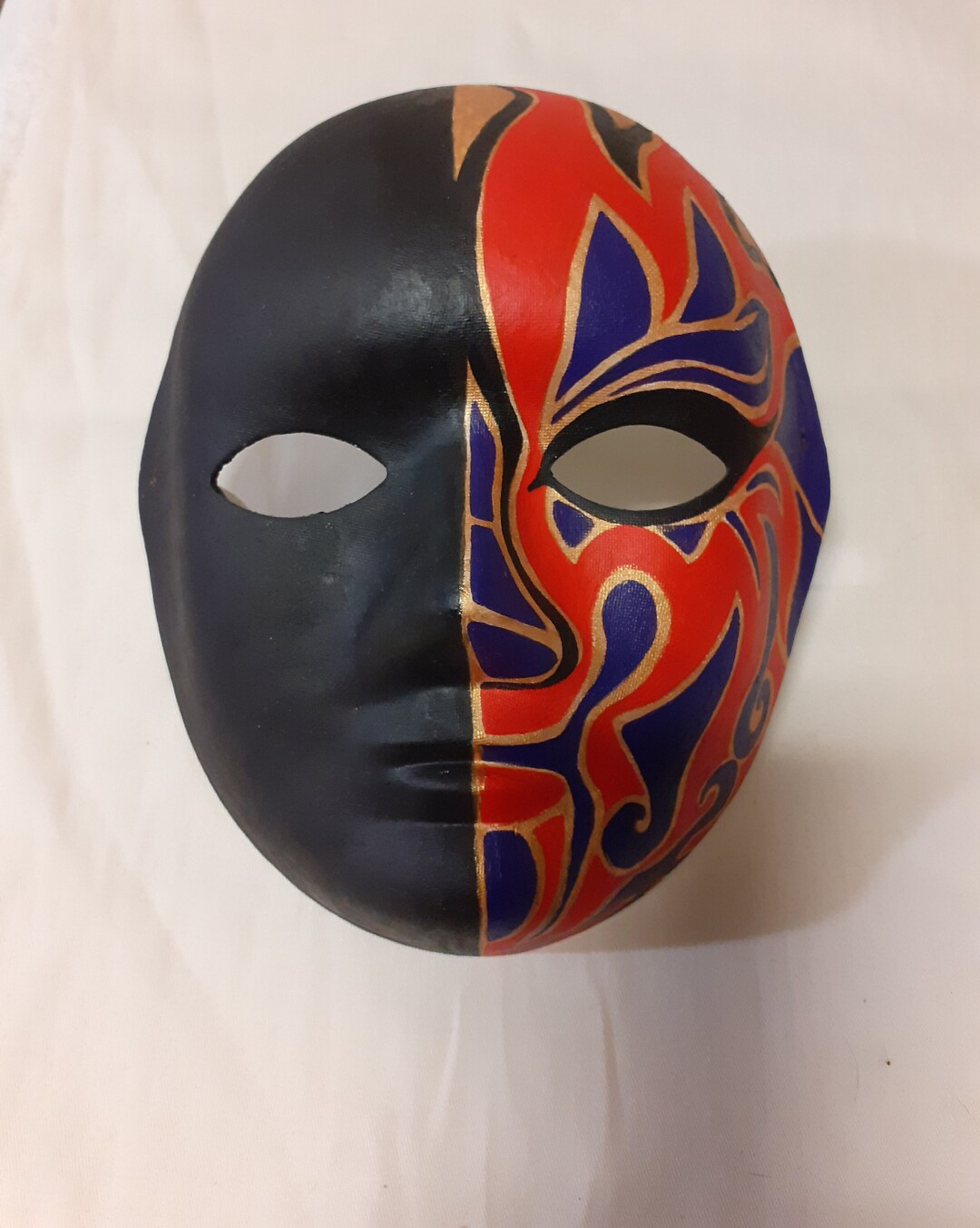 Acrylic Brushpainted Paper Mask Etsy