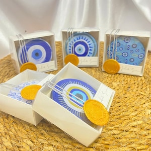 Sapone all'olio d'oliva personalizzato, bomboniere per matrimonio, bomboniere con sapone in scatola anti-malocchio, bomboniere per addio al nubilato, bomboniere con sapone personalizzate, bomboniere per feste