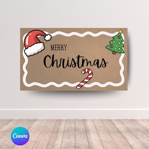 Christmas Banner Template | Merry Christmas Banner | Christmas Painted Banner Digital Download |Christmas Banner | Winter Holiday Banner