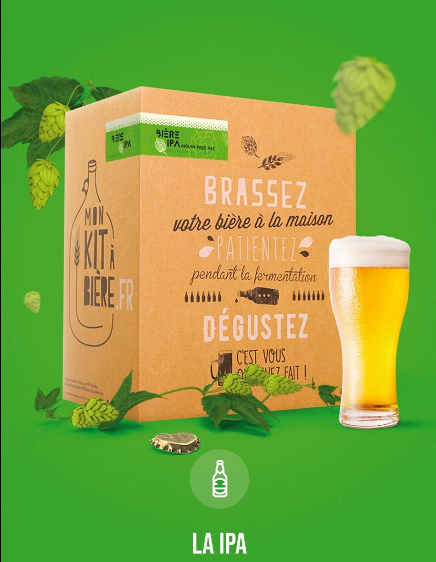 Kit Complet Bière I.P.A. De Brassage Artisanal 5 Litres-On achète Français