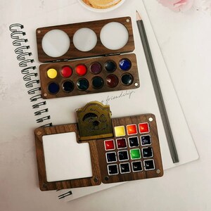 Morandi Color Empty Watercolor Palette Tin Box Paint Storage Iron Box 24/44  Grid for Watercolor Paint Painting Art Supplies