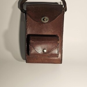 vintage leather camera case