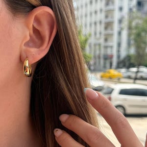 Small Gold Hoop Earrings – Hypoallergenic Stainless Steel Huggie, Everyday Minimal Hoops