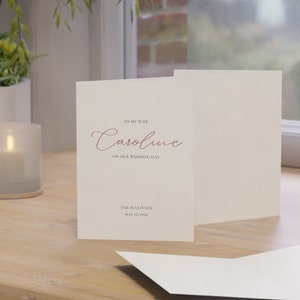 Carte de mariage personnalisée pour femme, carte de mariage pour couple, lettre d'amour au marié, lettre d'amour à la mariée, carte souvenir de mariage, cadeau