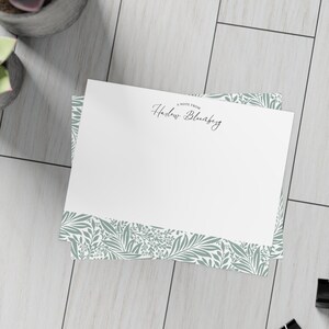 Custom Note Card with Envelope Personalized Stationery Set Gifts For Her Note Card Set Thank you Card for Women Set of 10 Flat Card