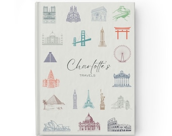 Custom Travel Journal Personalized Travel Notebook Journal Bucket List World Travel Gift Birthday Anniversary Wedding Gift Top Destinations