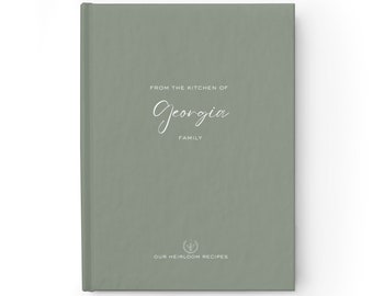 Custom Recipe Journal Personalized Recipe Notebook Heirloom Family Recipes Favorite Food Gifts for Her Chefs Notebook Keepsake  Journal Gift