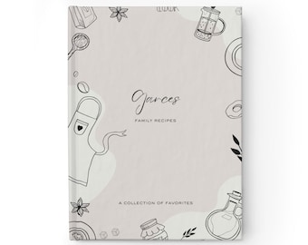 Custom Recipe Journal Personalized Recipe Notebook Heirloom Family Recipes Favorite Food Gift for Her Chefs Notebook  Keepsake  Journal Gift