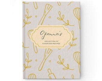 Custom Recipe Journal Personalized Recipe Notebook Heirloom Family Recipes Favorite Food Gifts for Her Chefs Notebook Keepsake  Journal Gift