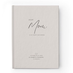 Diario conmemorativo personalizado para seres queridos en el cielo Cuaderno personalizado Diario de homenaje Palabras Cartas Notas para mamá Papá Seres queridos