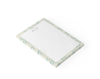 Custom Elegant Post-it® 4x6 Personalized Sticky Notes Modern Floral Note Pads Office Home School Tools Gifts for Student Teacher Friend
