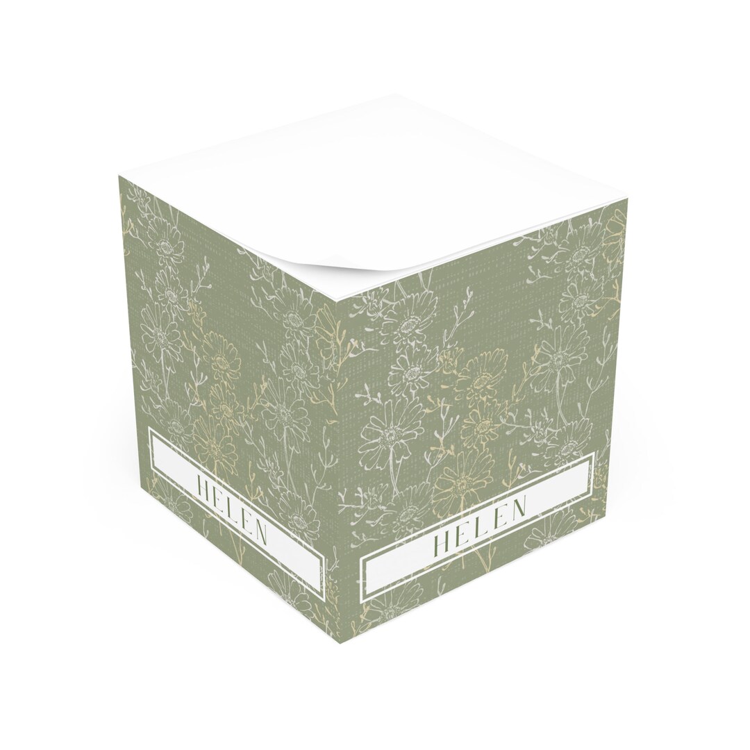 Custom Sticky Note Cube Personalized Sticky Note Cube Office School ...