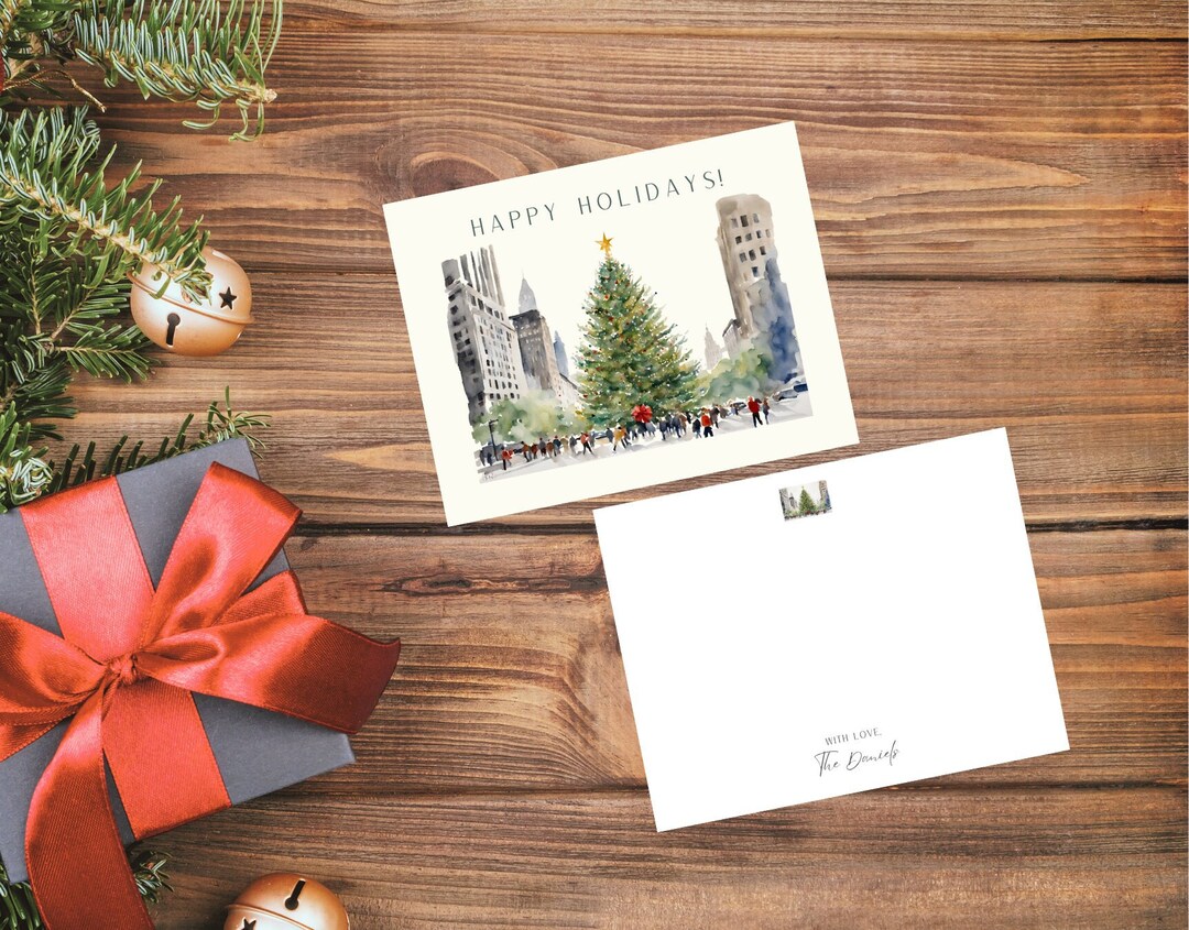 Custom Christmas Note Card Personalized Christmas Holiday Greeting New ...