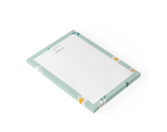 Custom Elegant Post-it® 4x6 Personalized Sticky Notes Modern Floral Note Pads Office Home School Tools Gifts for Student Teacher Friend