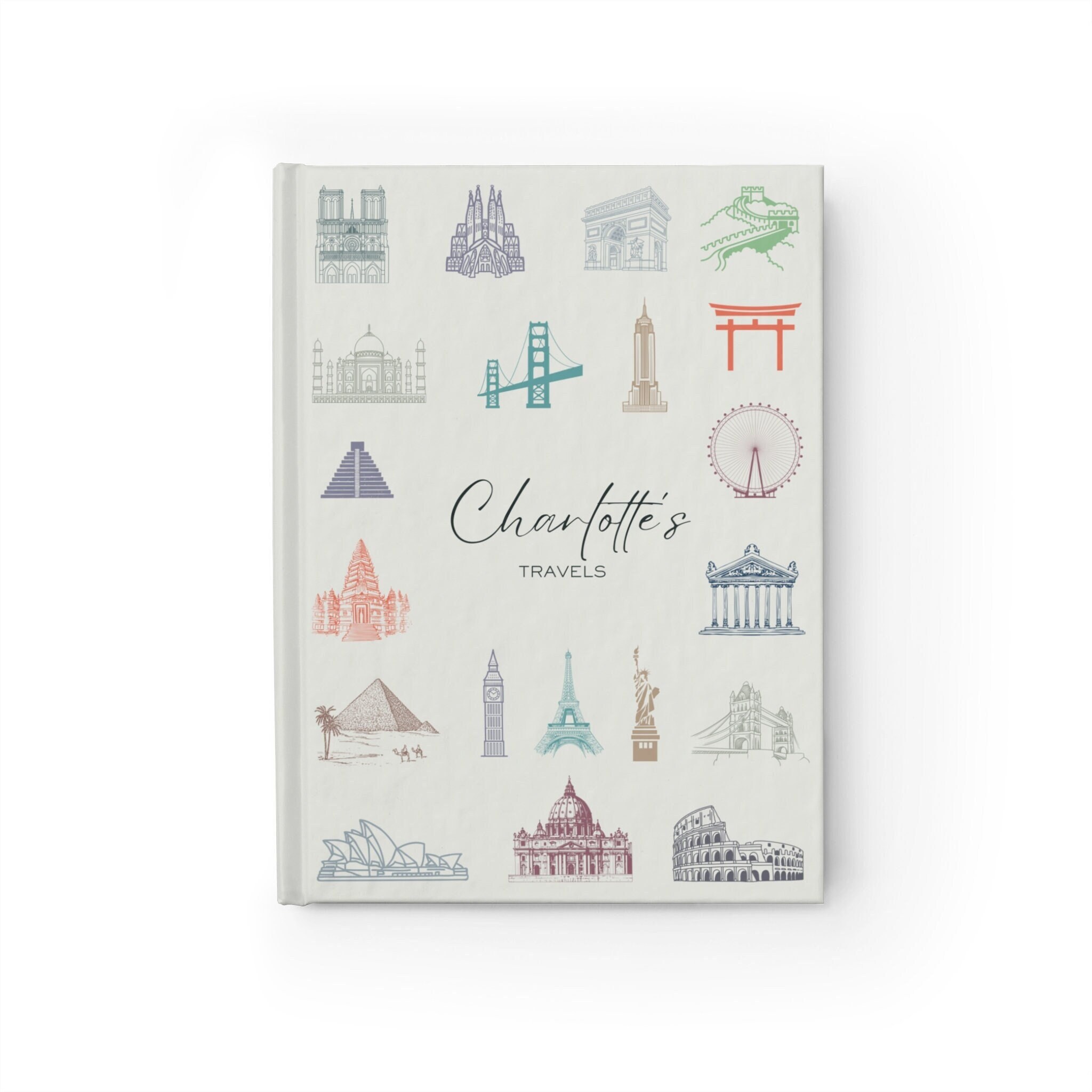 Custom Travel Journal Personalized Travel Notebook Journal Bucket List World Travel Gift Birthday Anniversary Wedding Gift Top Destinations