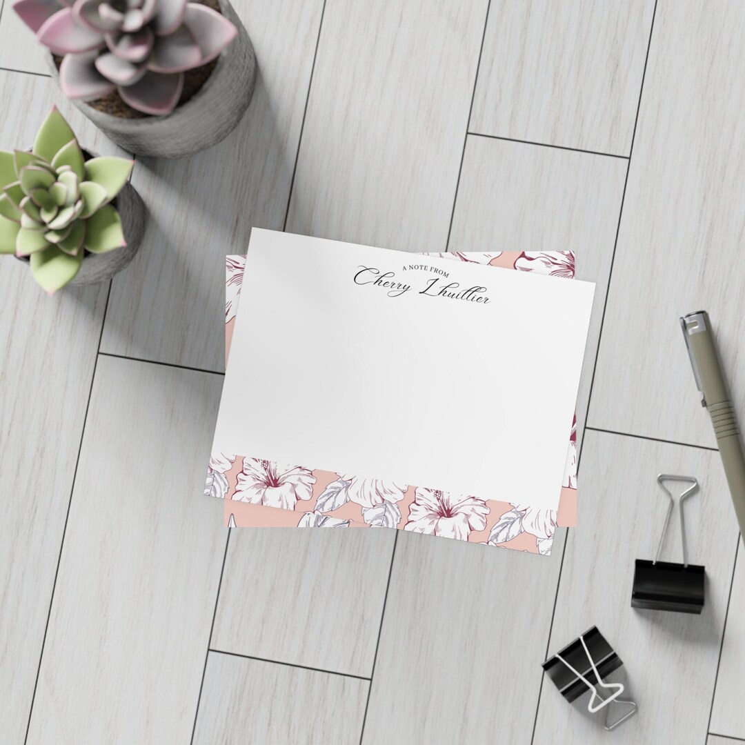Custom Note Card With Envelope Personalized Stationery Set Gifts for ...