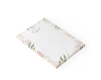 Custom Elegant Post-it® 4x6 Personalized Sticky Notes Modern Floral Note Pads Office Home School Tools Gifts for Student Teacher Friend