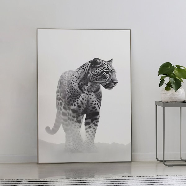 Leopard Art Print | Abstract Art Print | Printable Wall Art | Wildlife Artwork | Wall Art print | Digital Download | Home Decor | Wildlife