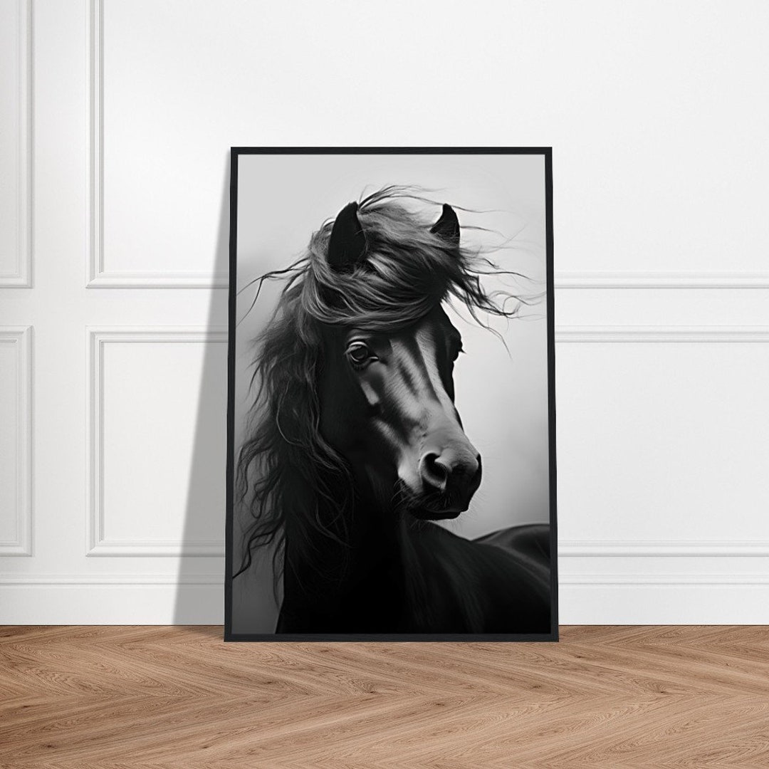 Framed Horse Art Wildlife Artwork Home Decor Wildlife Etsy