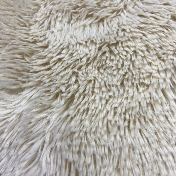 White soft luxury faux fur fabric, First Class Faux Fur fabric Square, craft costume vegan animal fur