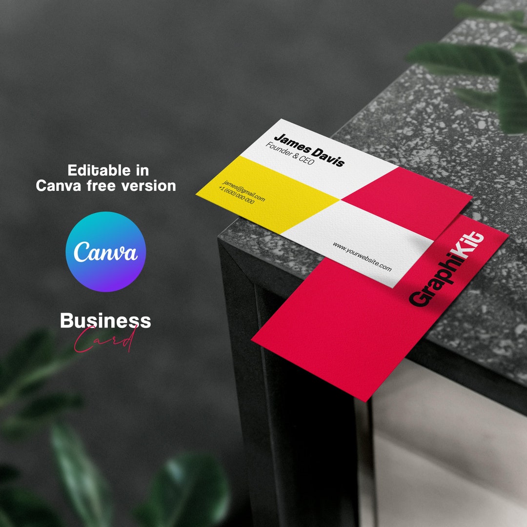 Business Card Template, Editable Business Card, Minimalist Business