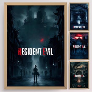 Digital Horror Game Posters Set High Quality Prints Wall Art Iconic Collection Unique Video Gaming Decor for Gamer Room and Horror Fans Gift