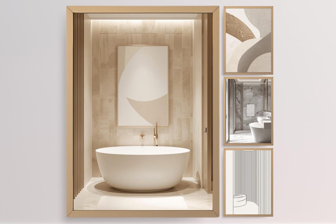 Hotel Style Bathroom Decor Printable – Luxury Spa Wall Art, Neutral ...