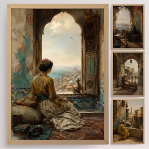 Osman Hamdi Bey ottomansk konstreplika för autentisk turkisk heminredning
