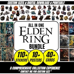 Game Bundle Posters Stickers Retro Cards Pack Digital Printable Video Gaming Wall Room Decor Prints Illustration Art Set Gift for PC Gamers