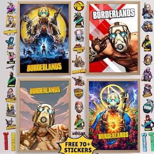 Gaming Poster Set Printable Game Room Decoration Boy Wall Art Decor Prints Giftful Gamer Video Game Print Art Game Day Illustration Stickers