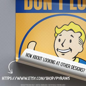 May include: A digital poster featuring a cartoon character with blonde hair and a blue shirt inside a yellow circle. Printable wall art size guide showing standard print dimensions in inches and centimeters with an option to request custom sizing. Informational listing graphic displayed over a collage of retro-inspired vintage gaming poster previews. Clear reference image for high-resolution digital downloads, helping buyers choose the right print size before downloading and framing.