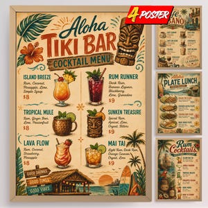 Hawaiian Menu Art - Etsy