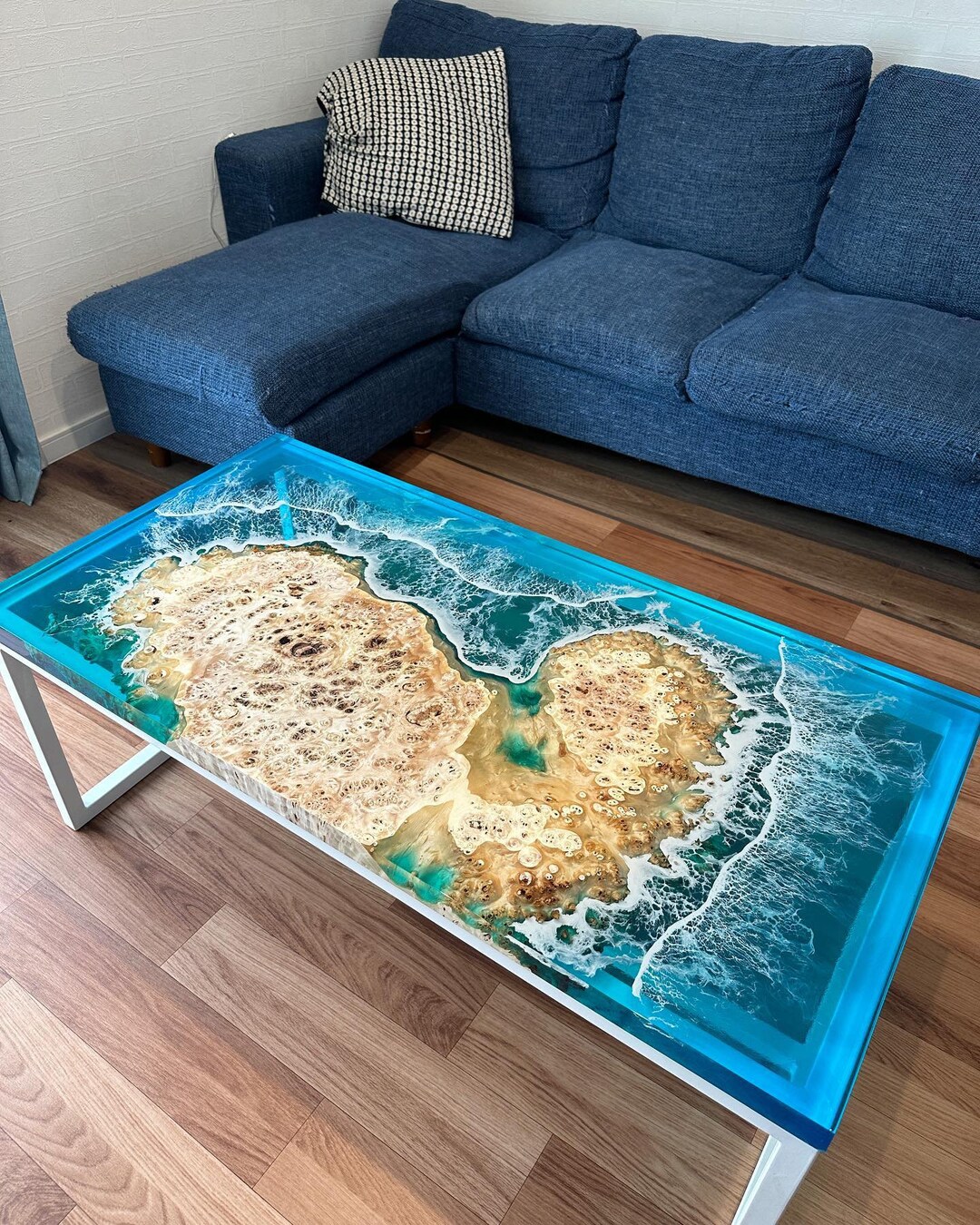 Resin, Wood, Coffee Table, Live Edge, Epoxy, Epoxy Resin, Live Edge