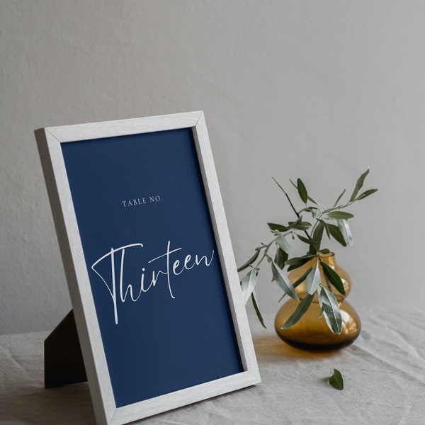 Navy Table Numbers - Etsy
