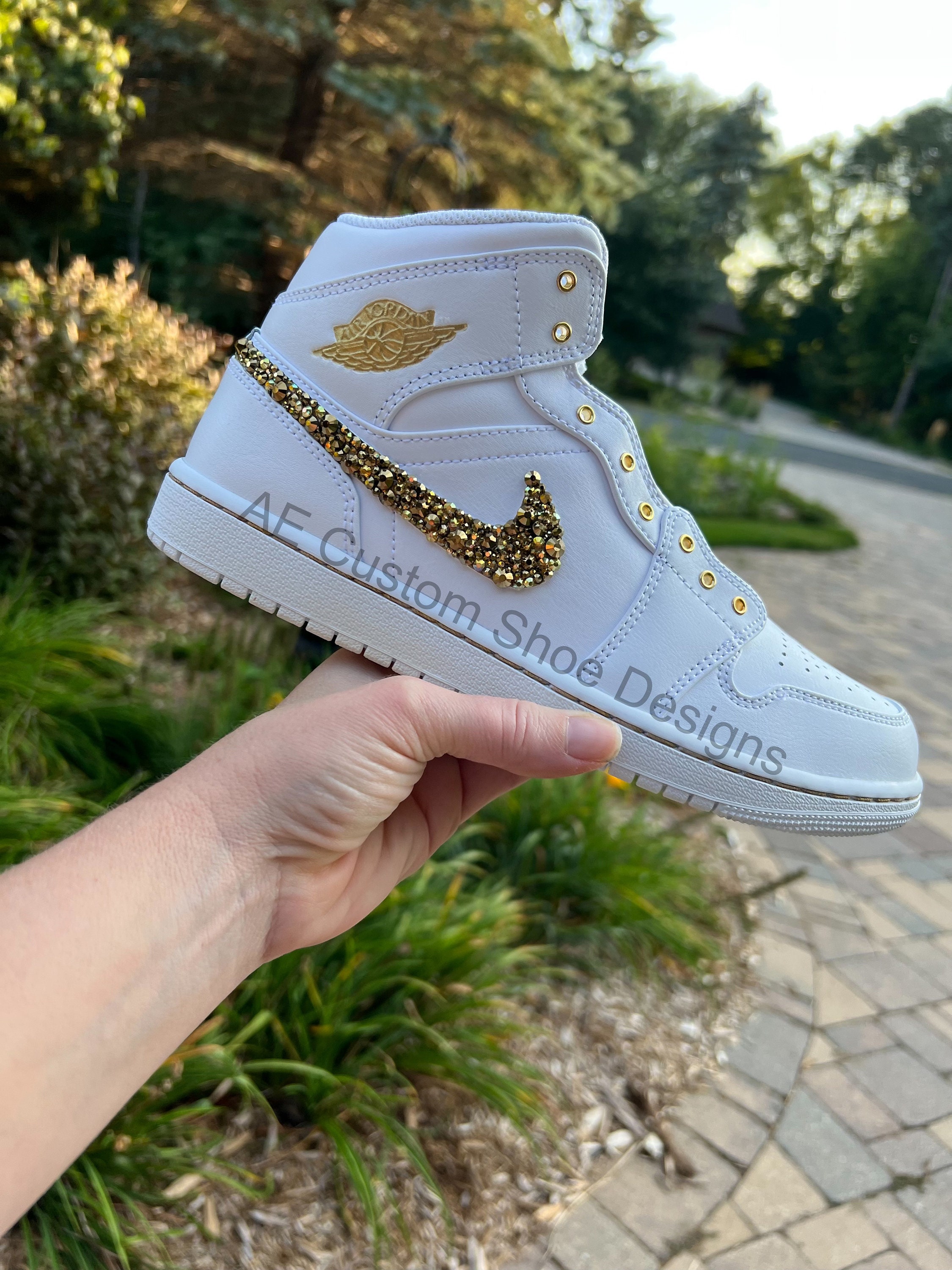 custom bling jordans
