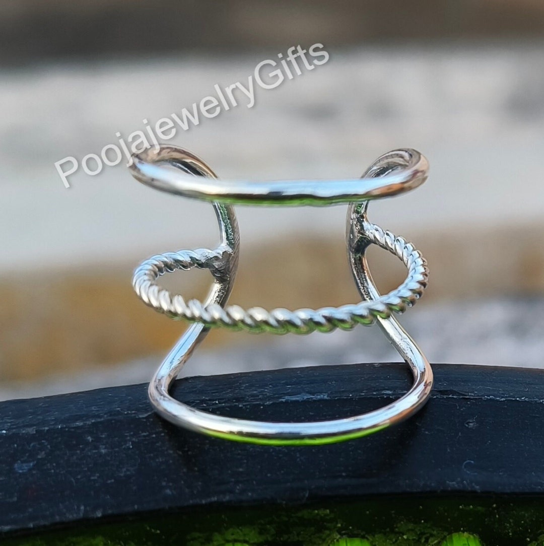 Evaswan© Sterling Silver Splint Ring Adjustable for PIP or DIP Joint