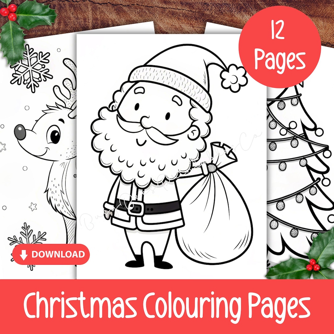 Christmas Colouring Pages for Kids, Christmas Activity Printable for ...