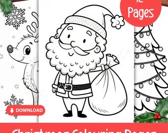 Christmas Colouring Pages for Kids, Christmas Activity Printable for Preschool & Classroom