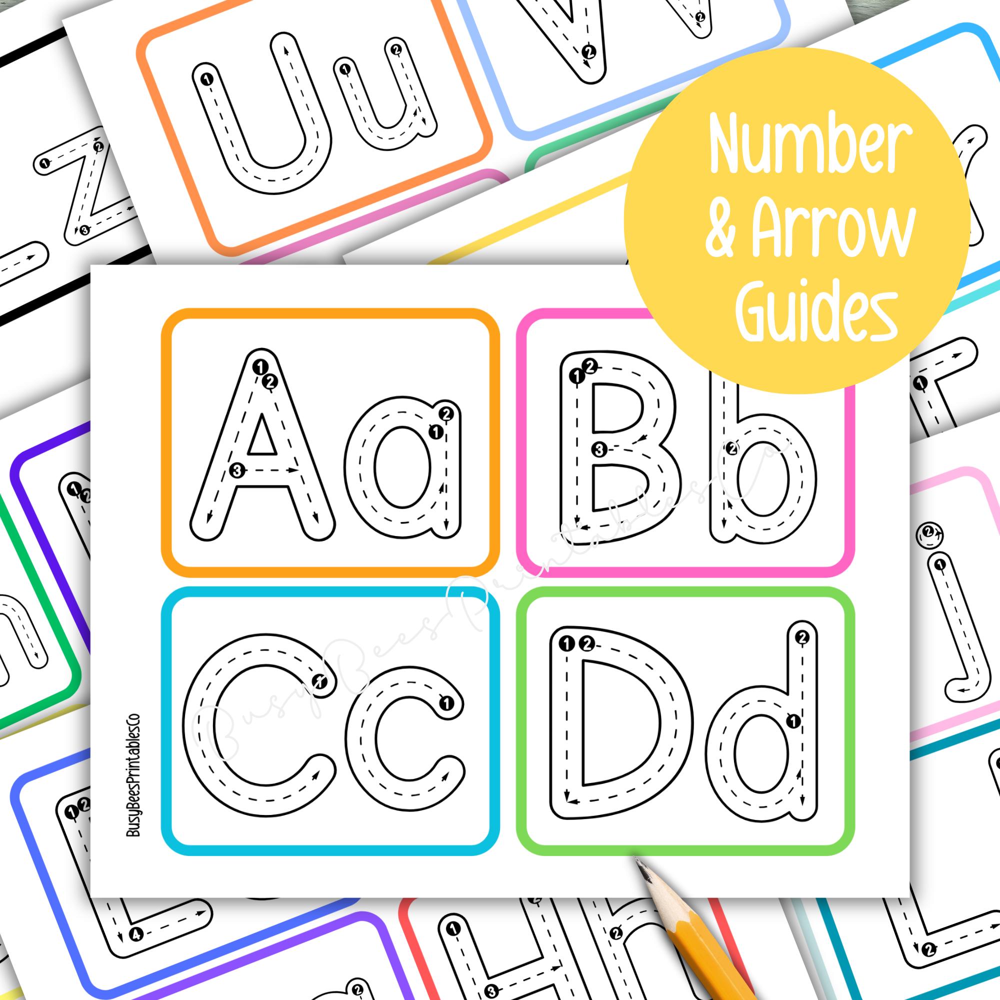 Ayce Letters Alphabet Tracing Cards, Tracing Letters Printable, Uppercase ...