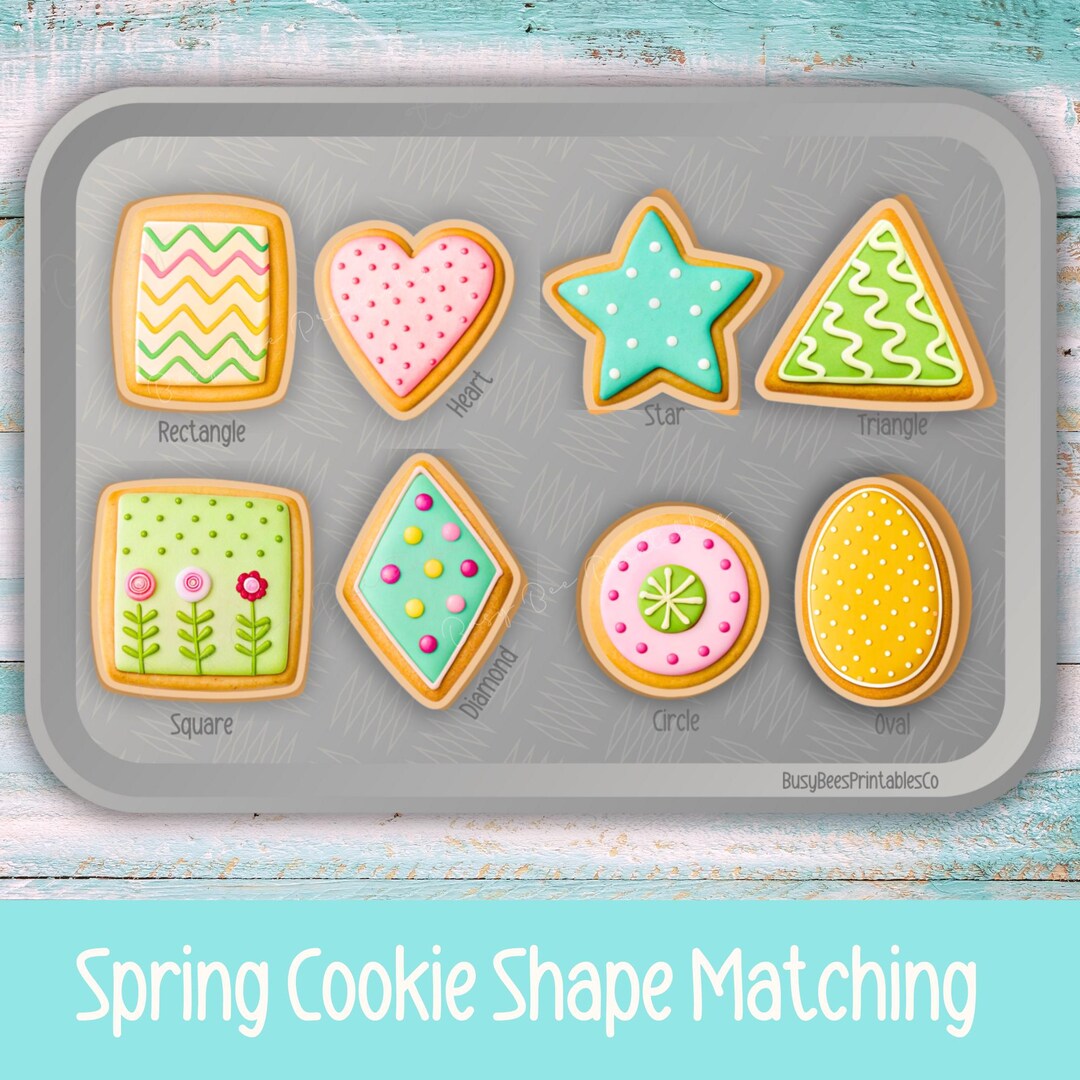 Spring Shape Matching Activity for Toddlers, Preschool Math Printable ...