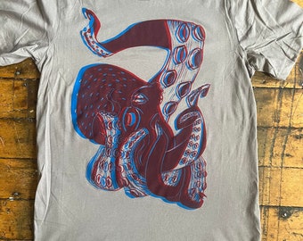 Fake 3d octopus shirt