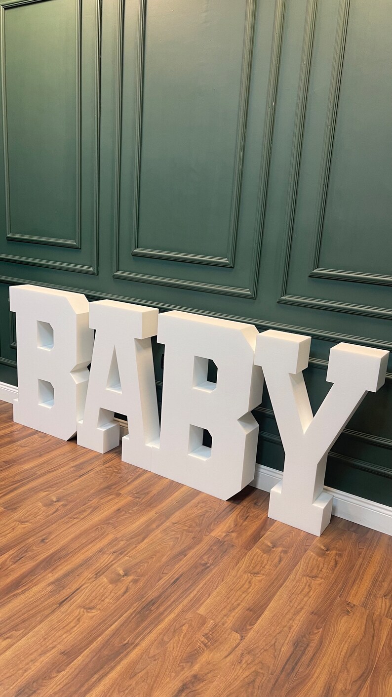 Polystyrene Letters Large Free Standing Letter party Signs Etsy
