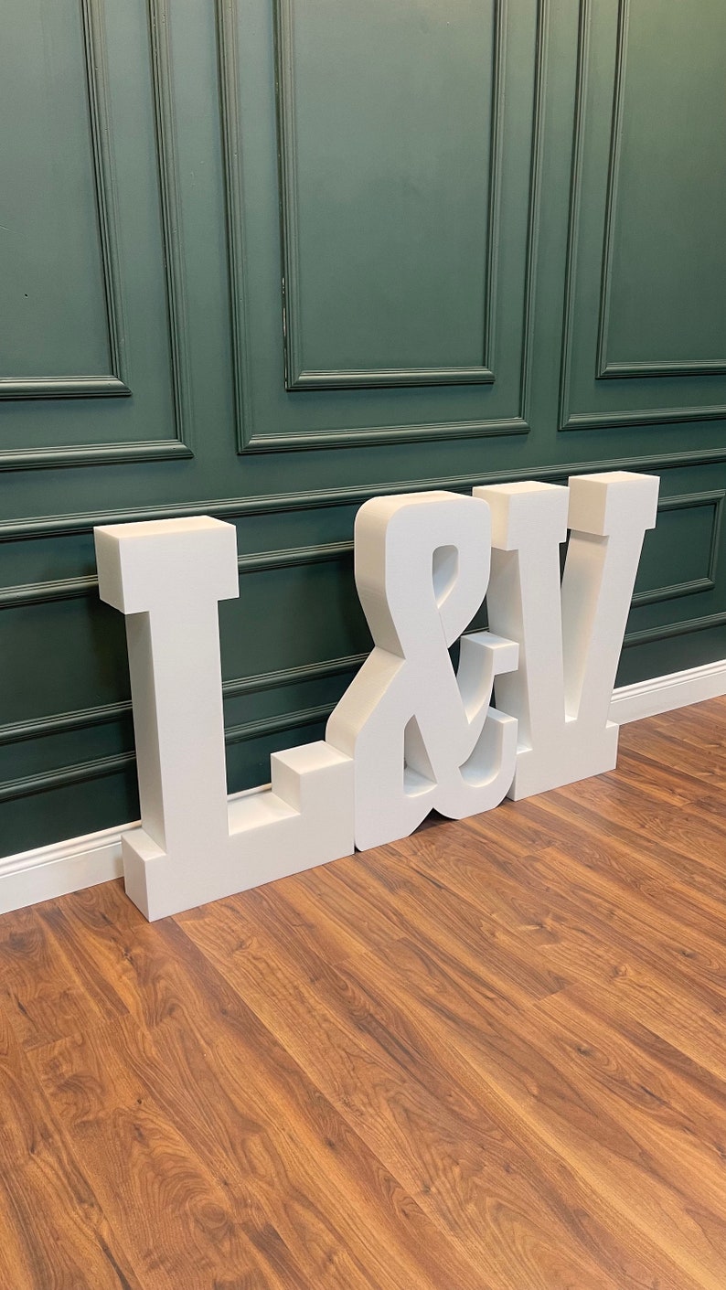 Polystyrene Letters Large Free Standing Letter party Signs Etsy