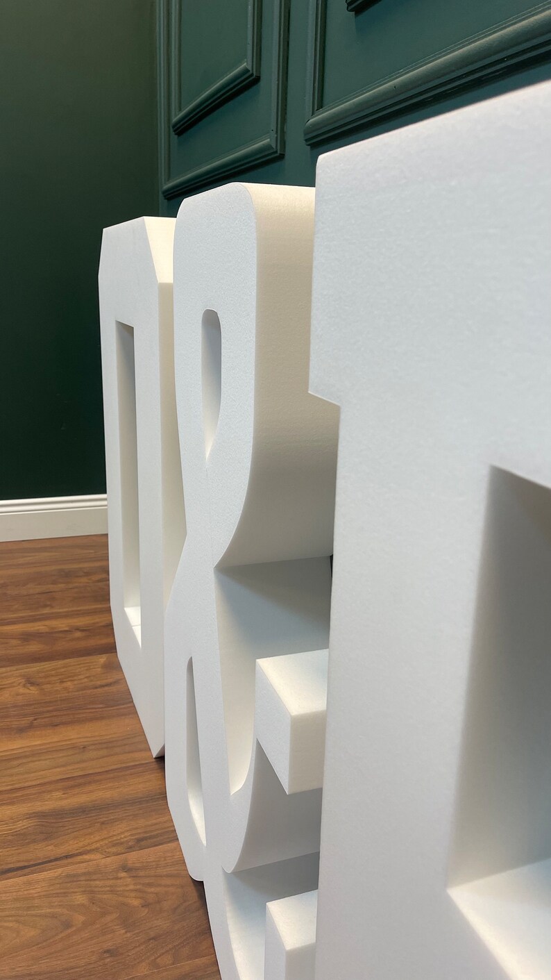 Polystyrene Letters Large Free Standing Letter party Signs Etsy