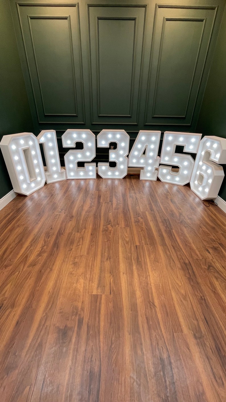 Light up Number Marquee Numbers Giant Numbers 3D Numbers Etsy