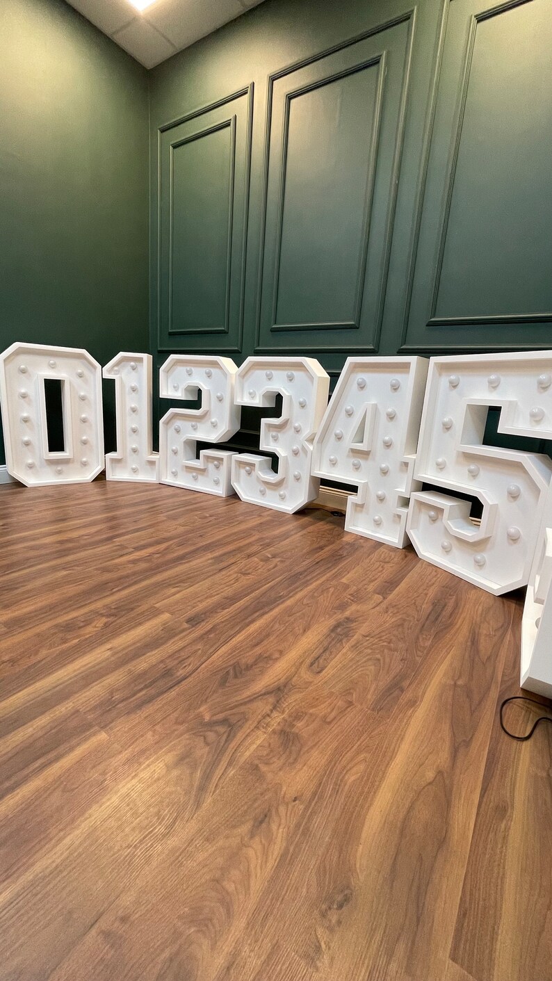 Light up Number Marquee Numbers Giant Numbers 3D Numbers Etsy
